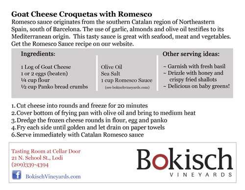 Goat Cheese Croquetas Recipe Card